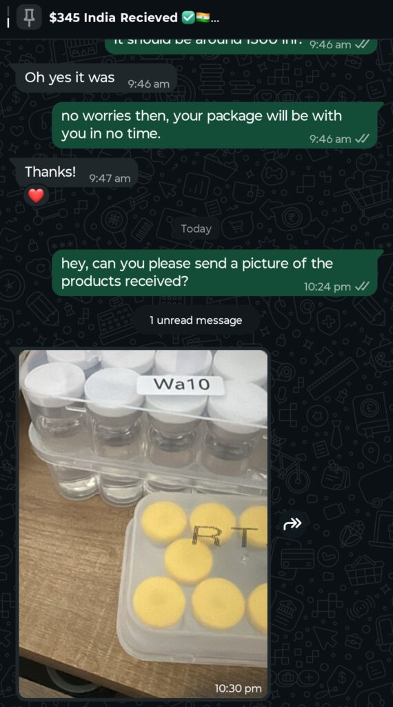 India delivery proof