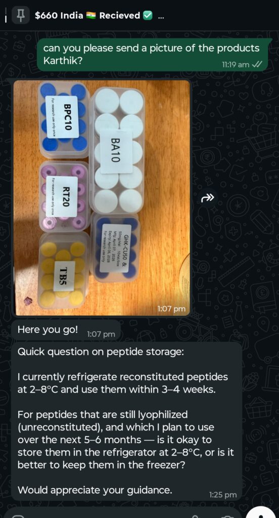 India delivery proof