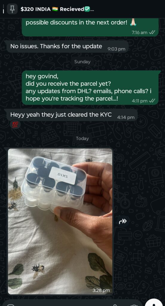 India delivery proof